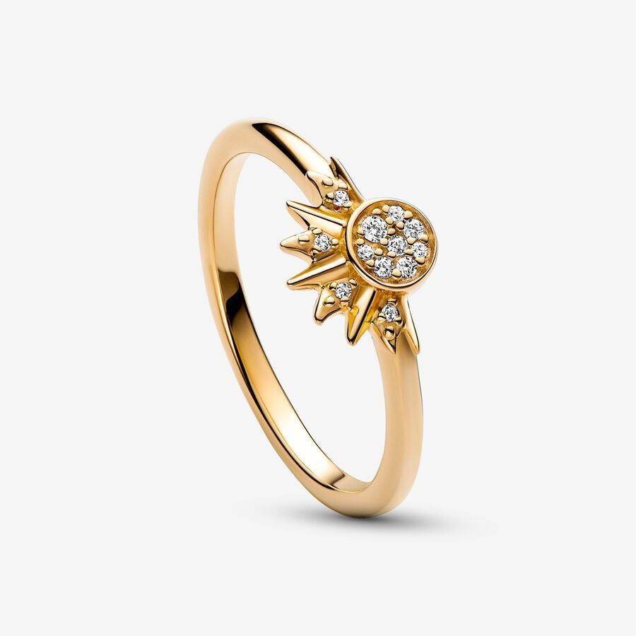 Sterling Silver Rising Sun & Blue Moon Two-in-One Ring