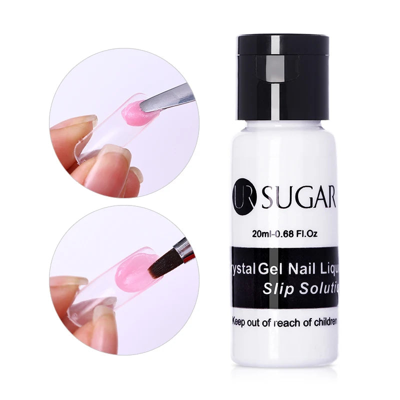 Reflective Glitter Gel Nail Extension Kit – Quick DIY Acrylic Gel Set with Brush, 15ml