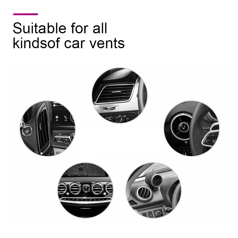 Car Air Vent Perfume Diffuser – Solid Aroma Freshener For Auto Interior – Aviation Aluminum Alloy Clip-On Car Air Freshener