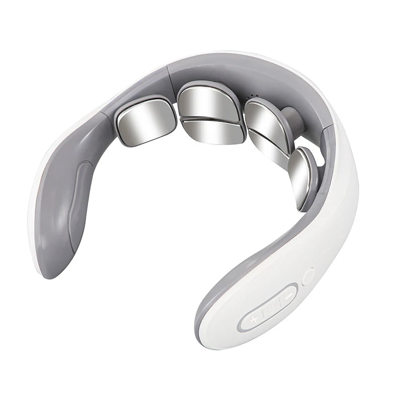 Intelligent Electric Neck Massager with Heat & Magnetic Pulse Therapy - Rechargeable