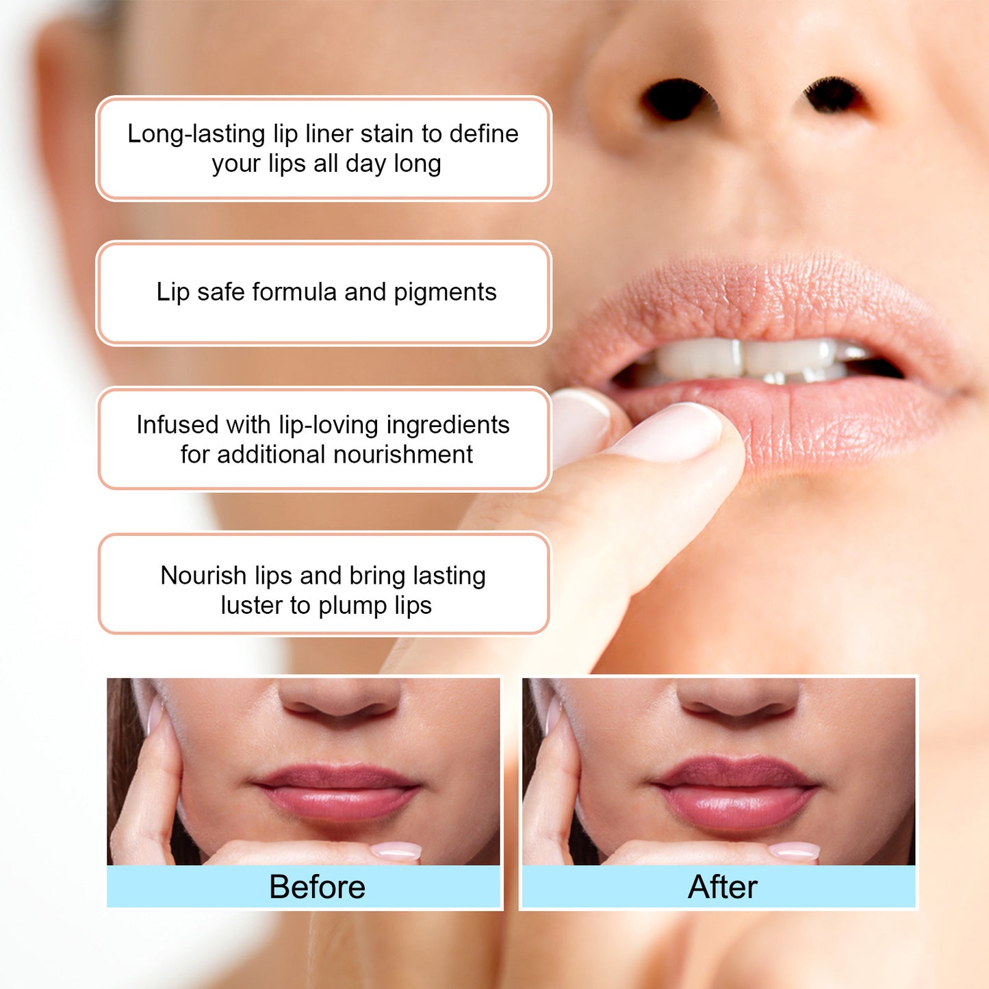 Plumping Stripping Lip Liner – Long-Lasting Tattoo Effect for Defined, Full Lips