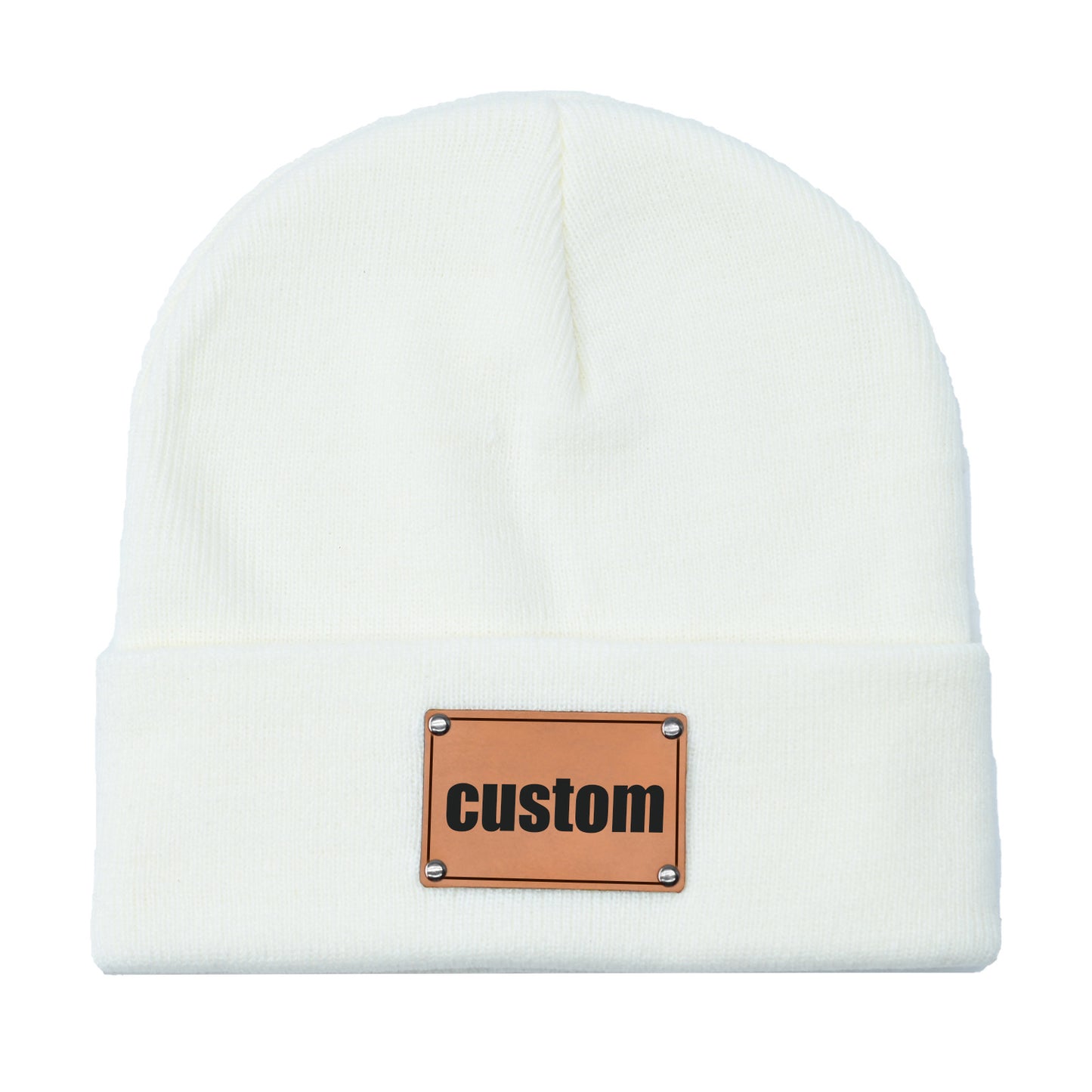 Engraved Knitted Beanie – Baby, Toddler, and Adult Beanie for Boys and Girls