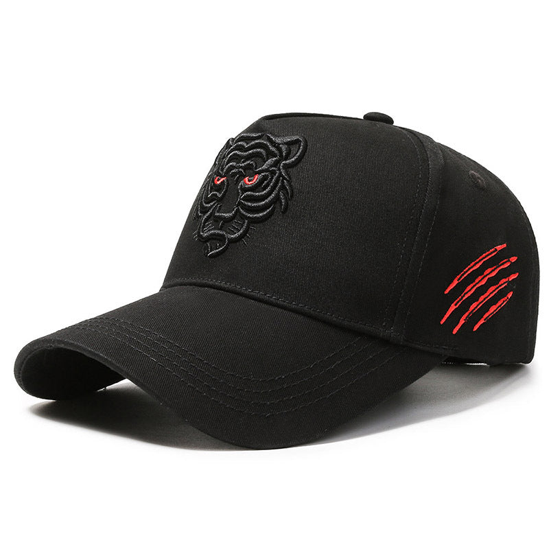 Unique Men's Hat with Tiger Head – Enlarged Brim & Body