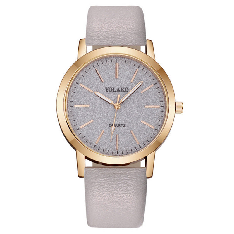 Women's Fashion Plaid Pattern Quartz Watch – Simple Digital Scale Design