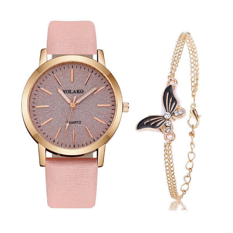 Women's Fashion Plaid Pattern Quartz Watch – Simple Digital Scale Design