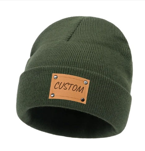 Engraved Knitted Beanie – Baby, Toddler, and Adult Beanie for Boys and Girls