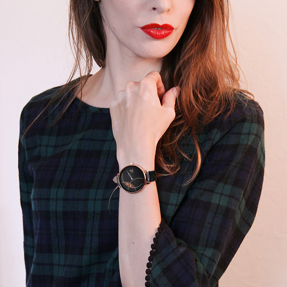 Women's Fashion Watch – Creative Mesh Strap, Simple Niche Brand Design