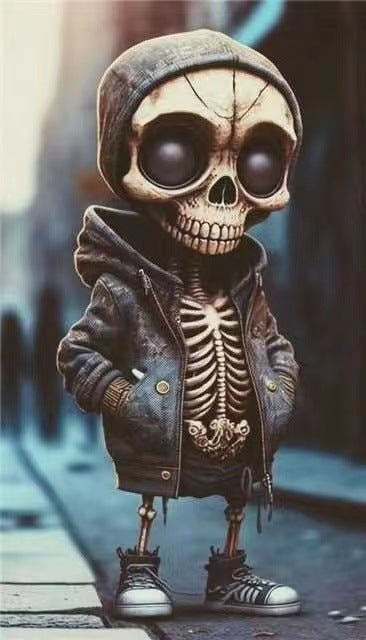 Halloween Skull Doll Decoration – Trendy Skull Design for Home & Garden