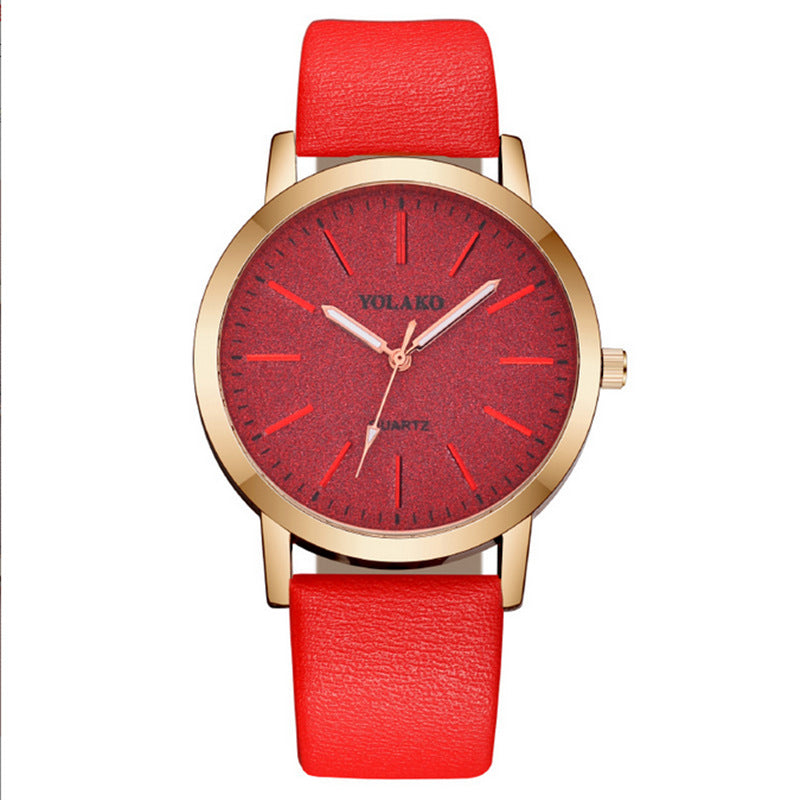Women's Fashion Plaid Pattern Quartz Watch – Simple Digital Scale Design