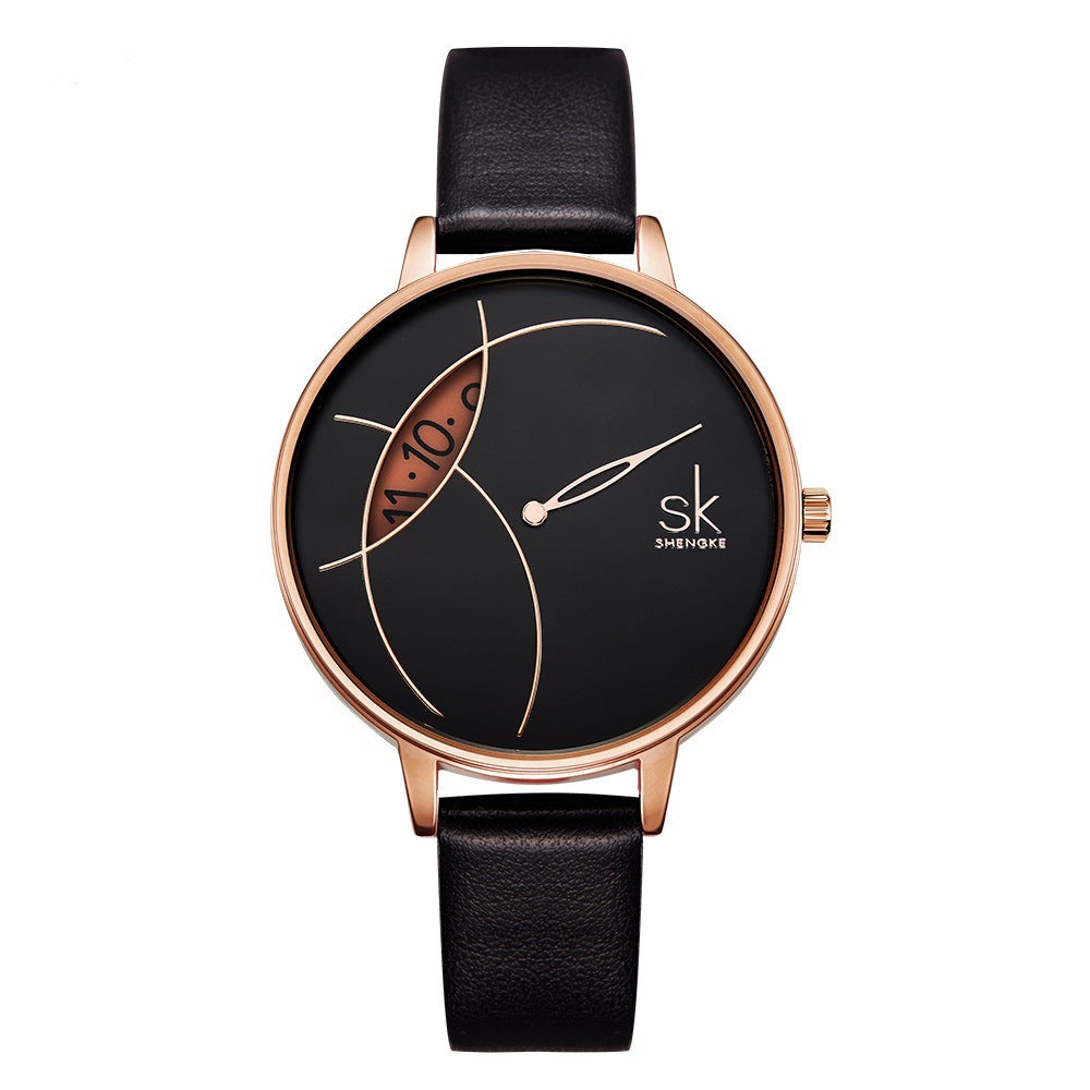 Women's Fashion Watch – Creative Mesh Strap, Simple Niche Brand Design