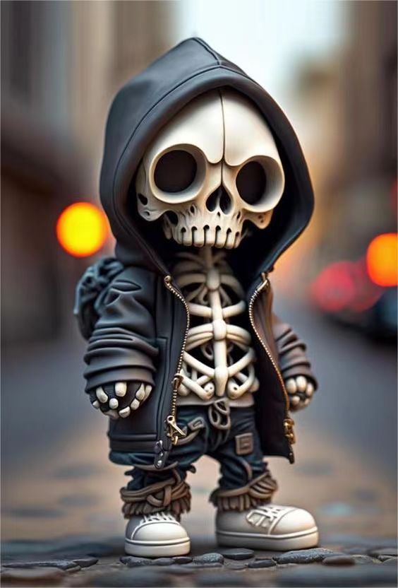 Halloween Skull Doll Decoration – Trendy Skull Design for Home & Garden