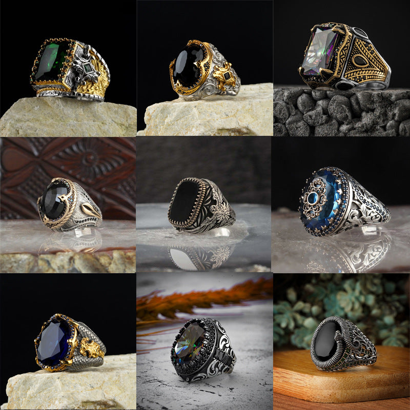 Men's Copper Ring Set – Diamond Accent Collection