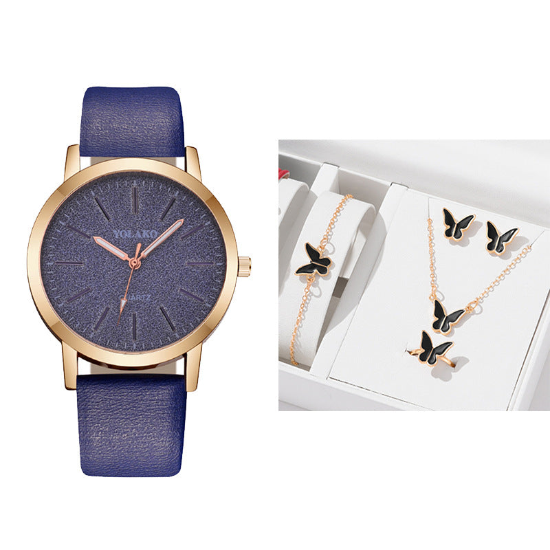 Women's Fashion Plaid Pattern Quartz Watch – Simple Digital Scale Design