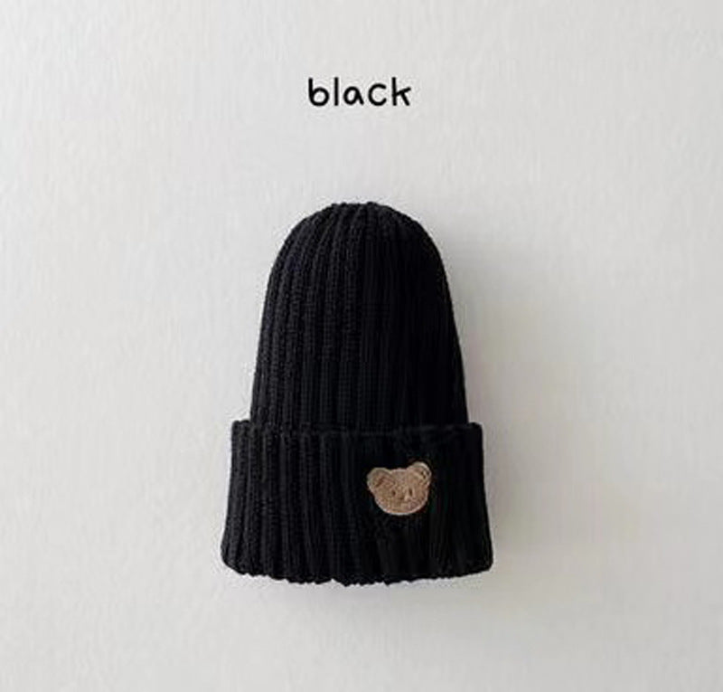Baby Winter Hat – Cute Embroidered Wool Hat for Boys & Girls, Candy Color Ear Cover
