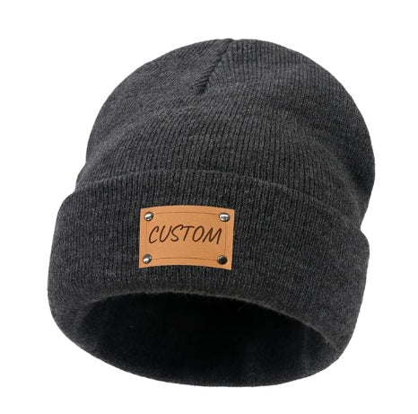 Engraved Knitted Beanie – Baby, Toddler, and Adult Beanie for Boys and Girls