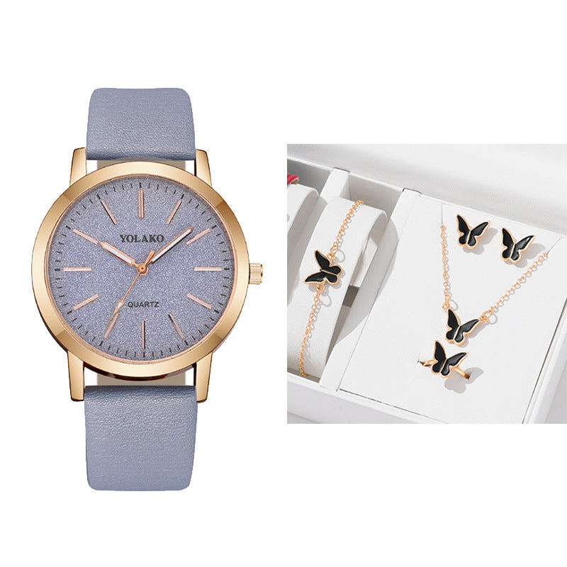 Women's Fashion Plaid Pattern Quartz Watch – Simple Digital Scale Design