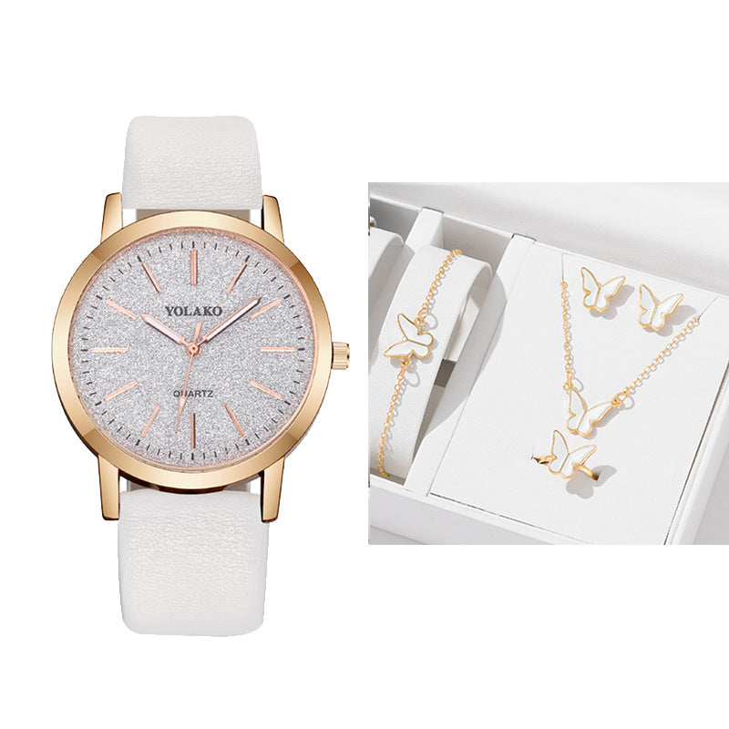 Women's Fashion Plaid Pattern Quartz Watch – Simple Digital Scale Design