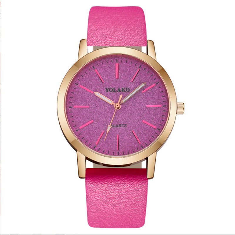 Women's Fashion Plaid Pattern Quartz Watch – Simple Digital Scale Design