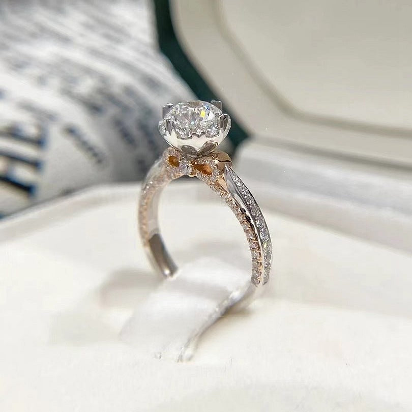 Sterling Silver Ribbon Bow Ring – Adjustable Women’s Princess Style