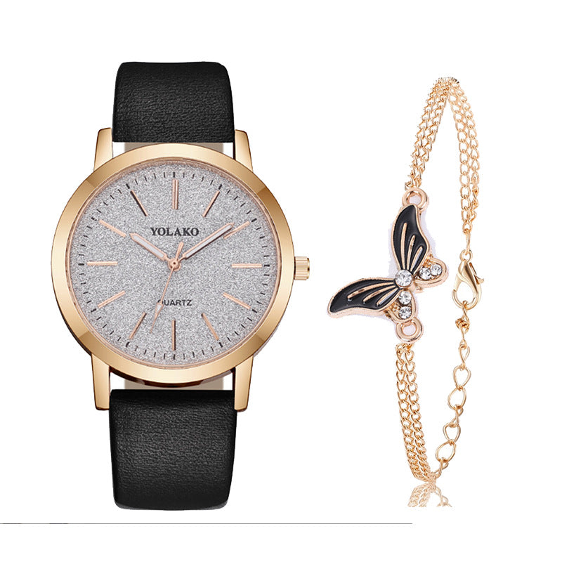 Women's Fashion Plaid Pattern Quartz Watch – Simple Digital Scale Design