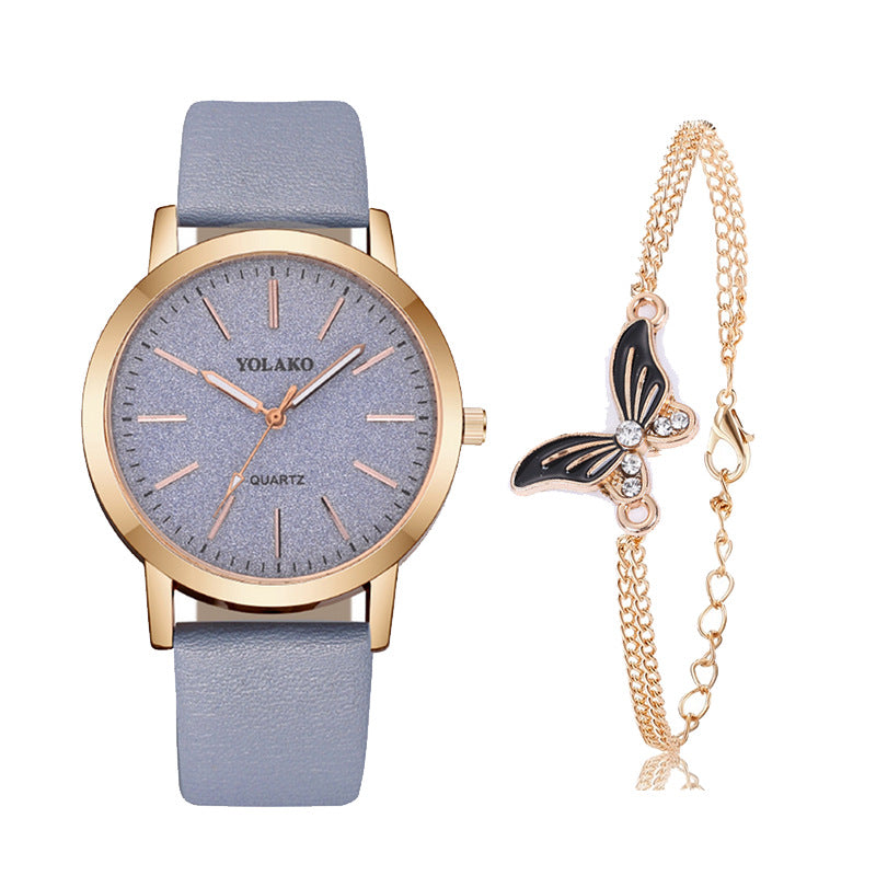 Women's Fashion Plaid Pattern Quartz Watch – Simple Digital Scale Design