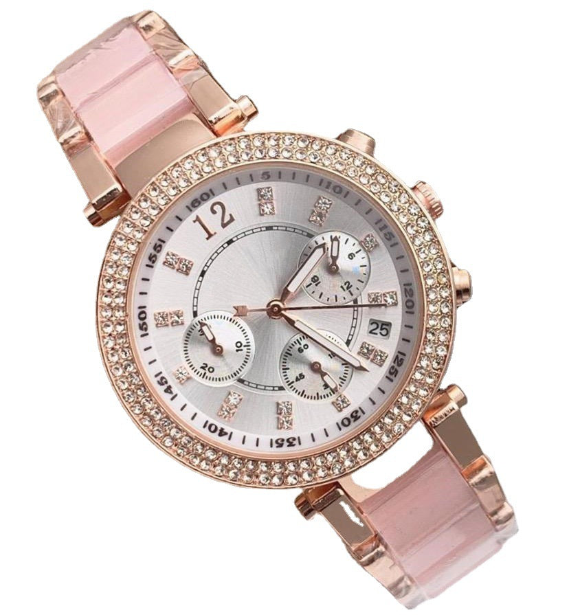 Spiral Crown Fashion Quartz Watch – Stylish Round Dial