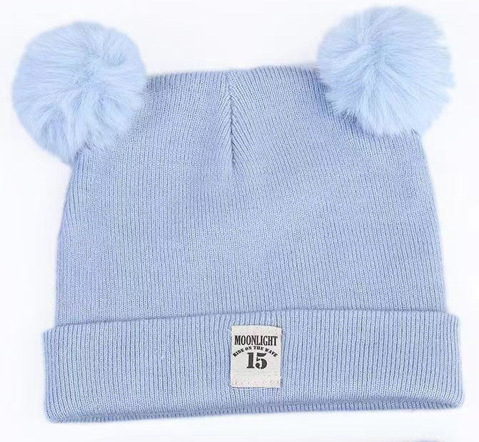 Thickened Knitted Baby Hat – Warm Woolen Ear Protection for Boys & Girls, Autumn & Winter