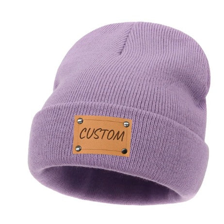 Engraved Knitted Beanie – Baby, Toddler, and Adult Beanie for Boys and Girls