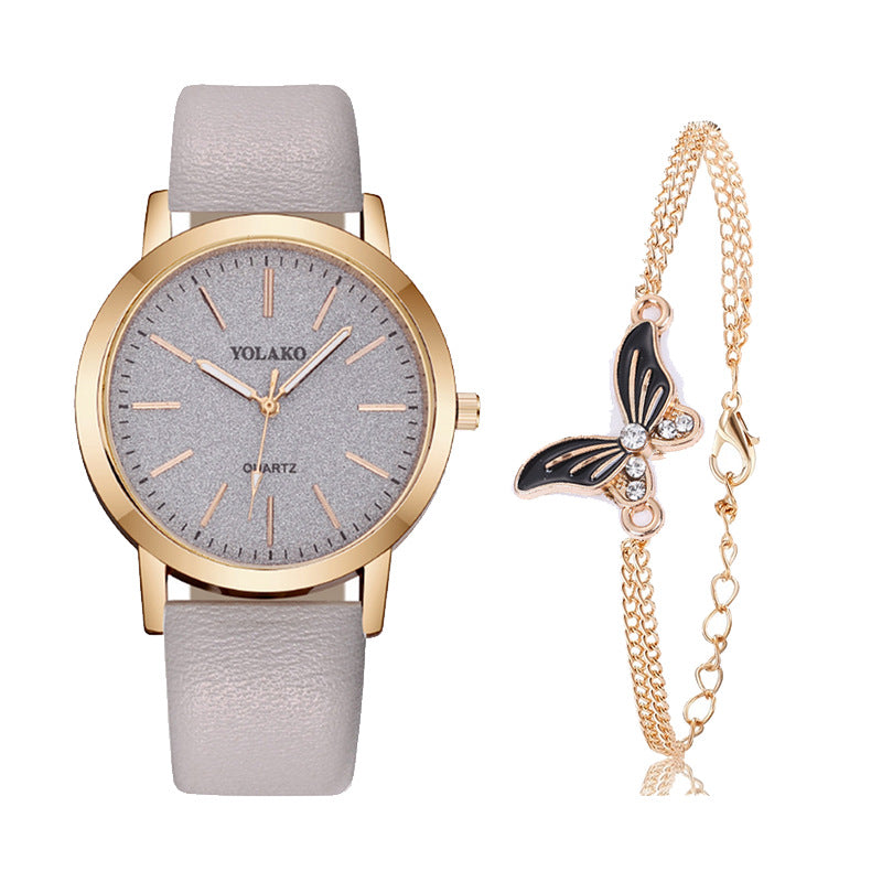 Women's Fashion Plaid Pattern Quartz Watch – Simple Digital Scale Design
