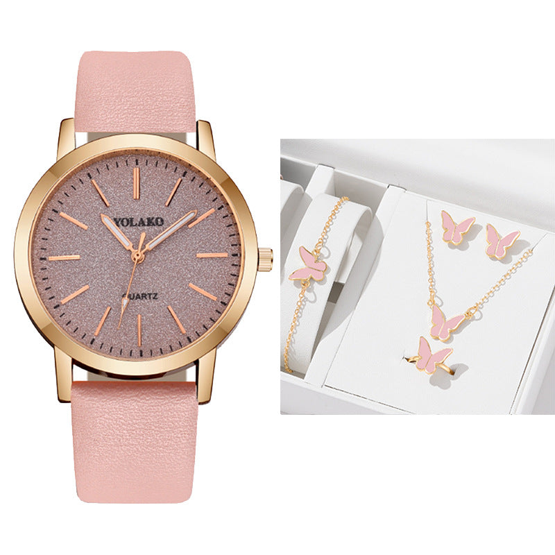 Women's Fashion Plaid Pattern Quartz Watch – Simple Digital Scale Design
