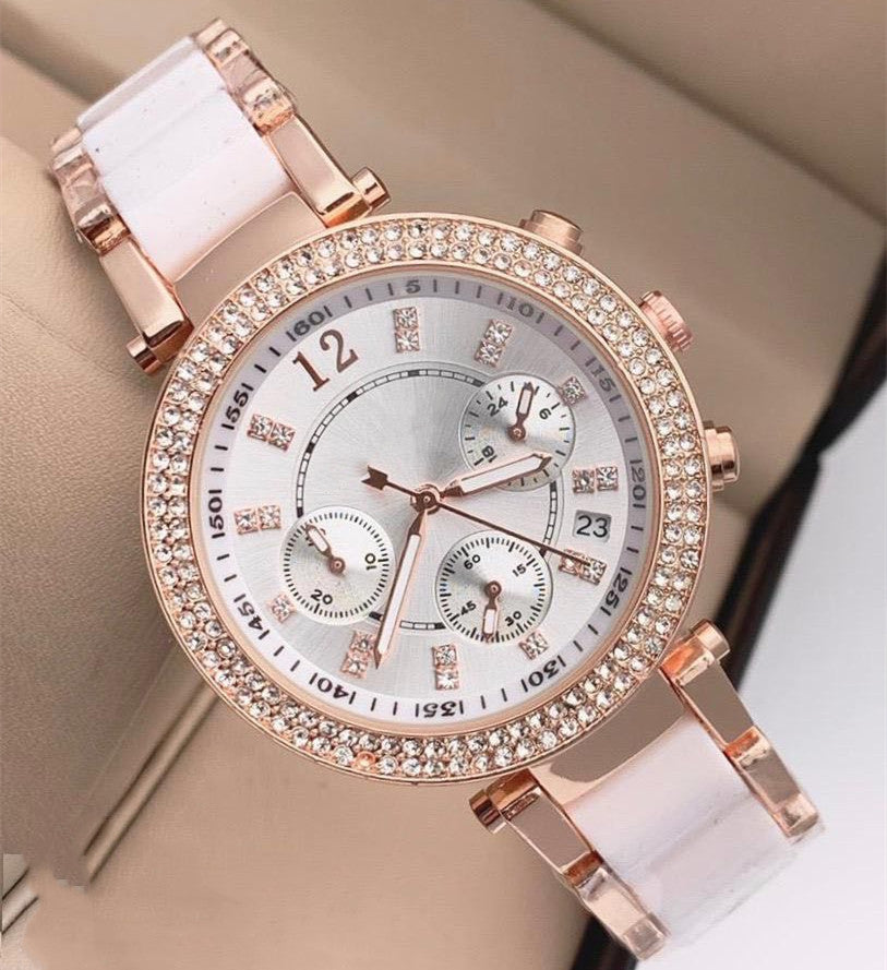 Spiral Crown Fashion Quartz Watch – Stylish Round Dial