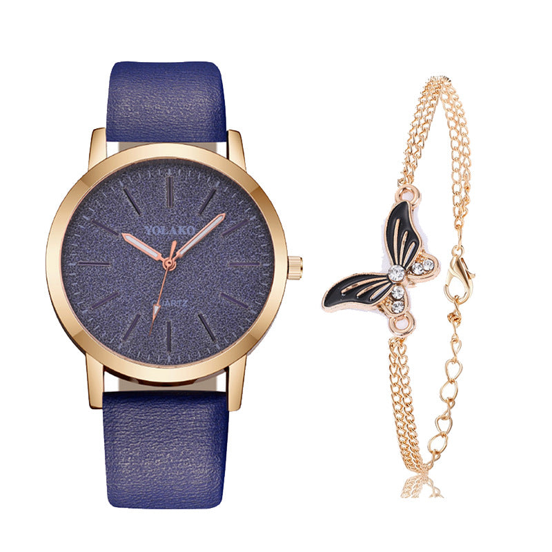 Women's Fashion Plaid Pattern Quartz Watch – Simple Digital Scale Design