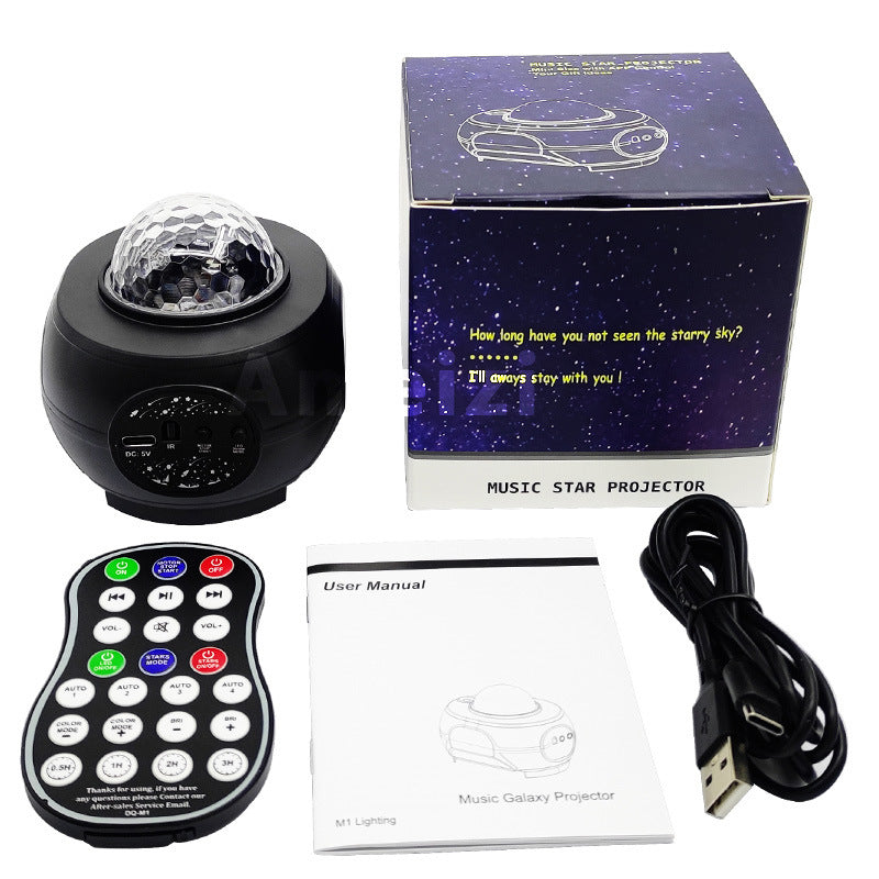 APP-Controlled Starry Sky Projector Night Lamp with Bluetooth Music & Remote Control