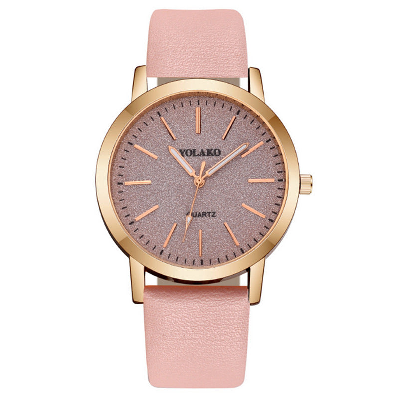 Women's Fashion Plaid Pattern Quartz Watch – Simple Digital Scale Design