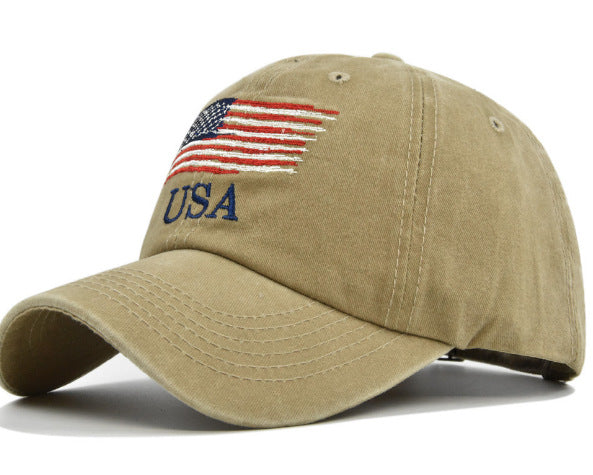 Vintage American Baseball Cap – Embroidered Peaked Cap