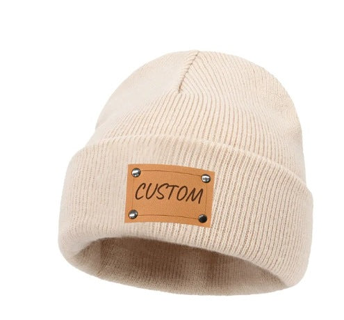 Engraved Knitted Beanie – Baby, Toddler, and Adult Beanie for Boys and Girls
