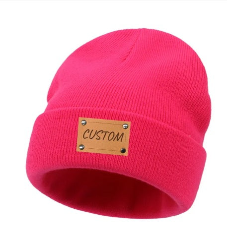 Engraved Knitted Beanie – Baby, Toddler, and Adult Beanie for Boys and Girls