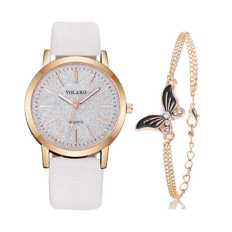 Women's Fashion Plaid Pattern Quartz Watch – Simple Digital Scale Design