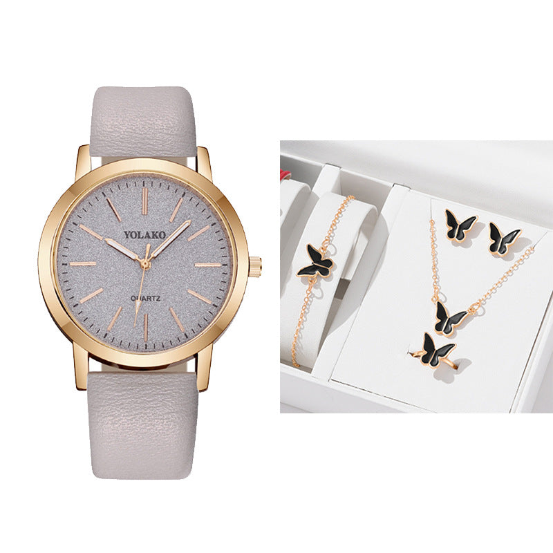 Women's Fashion Plaid Pattern Quartz Watch – Simple Digital Scale Design