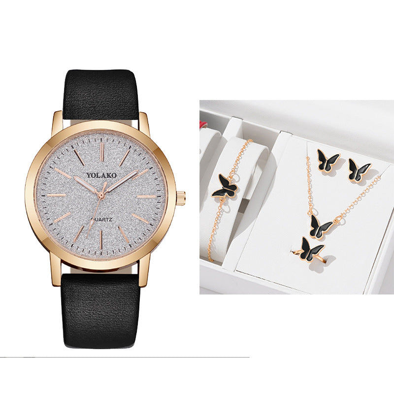 Women's Fashion Plaid Pattern Quartz Watch – Simple Digital Scale Design