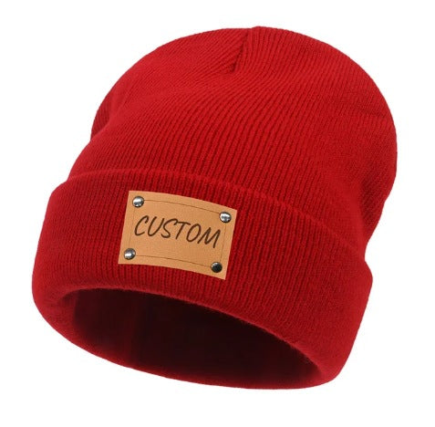 Engraved Knitted Beanie – Baby, Toddler, and Adult Beanie for Boys and Girls
