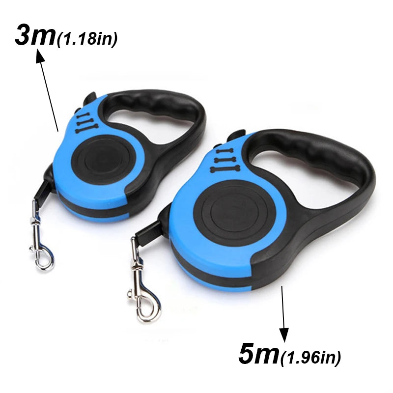 Automatic Retractable Dog Leash - 3M & 5M Strong Nylon Lead for Outdoor Walking