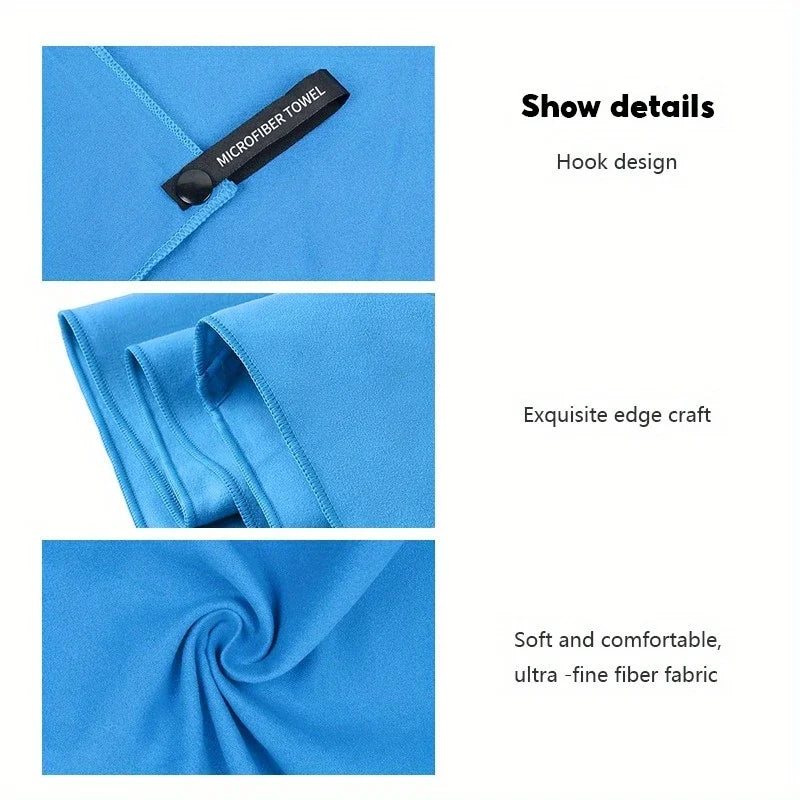 Microfiber Towel with Mesh Bag – Perfect for Travel, Camping, Gym, Yoga, Hiking & Backpacking. Quick Dry – Super Absorbent – Ultra Lightweight – Compact & Portable. Suitable for Beach, Swimming, Sports & Outdoor Adventures - Part 1
