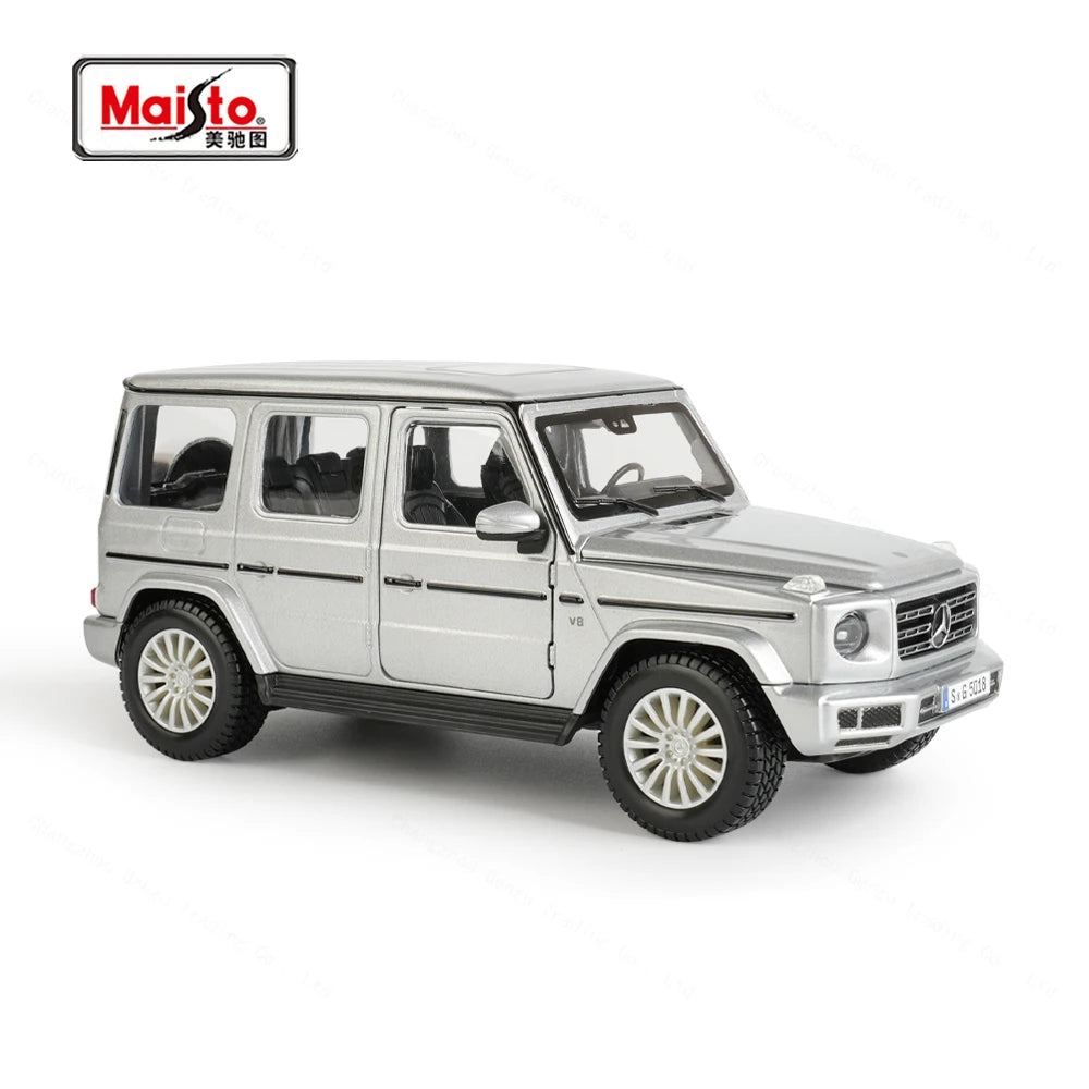 Maisto 1:24 2019 Mercedes-Benz G-Class G500 Diecast Model Car Toy – Silver Grey