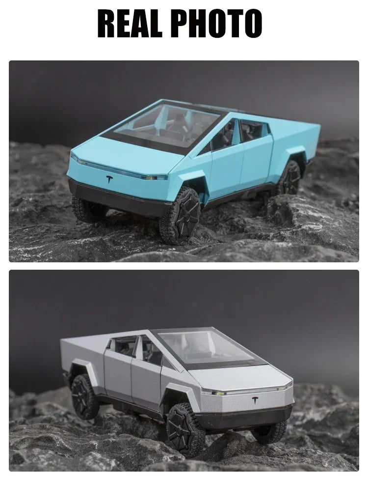 1:32 Tesla Cybertruck Diecast Alloy Model – Toy Pickup Truck for Kids