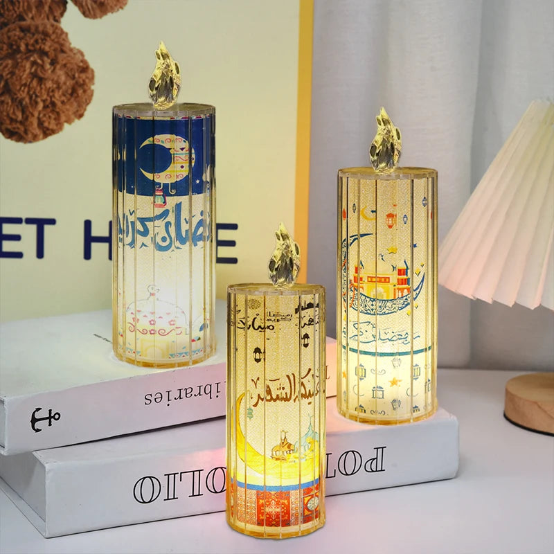 Ramadan 2025 LED Lantern – Eid Mubarak Table Ornament