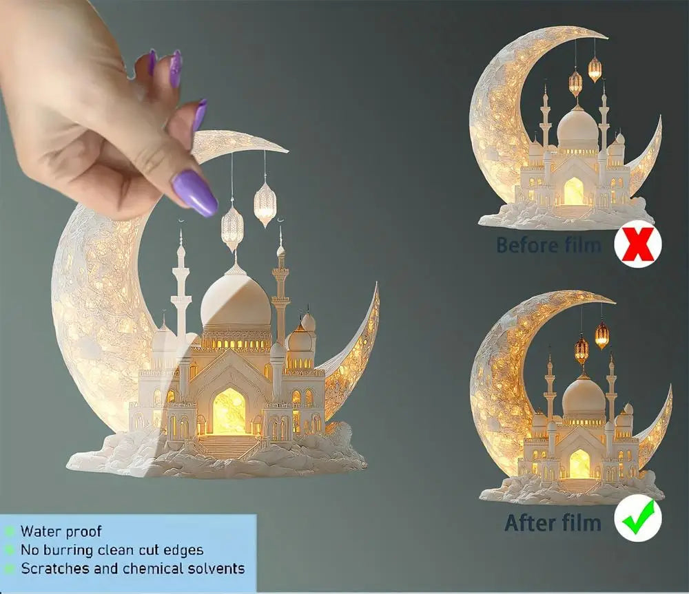 Ramadan 2025 Acrylic Eid Mubarak Ornament – Islamic Party Decor & Gifts