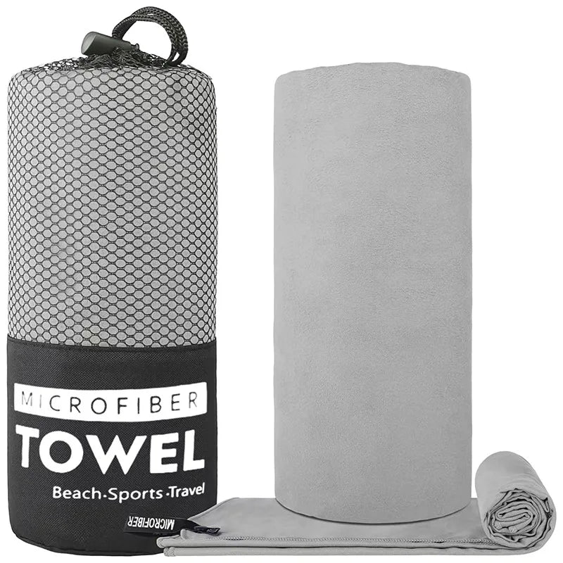 Microfiber Towel with Mesh Bag – Perfect for Travel, Camping, Gym, Yoga, Hiking & Backpacking. Quick Dry – Super Absorbent – Ultra Lightweight – Compact & Portable. Suitable for Beach, Swimming, Sports & Outdoor Adventures - Part 1