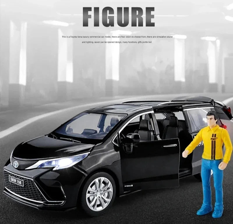 1:24 Toyota Sienna MPV Diecast Model Car – Metal Alloy Toy for Kids & Collectors