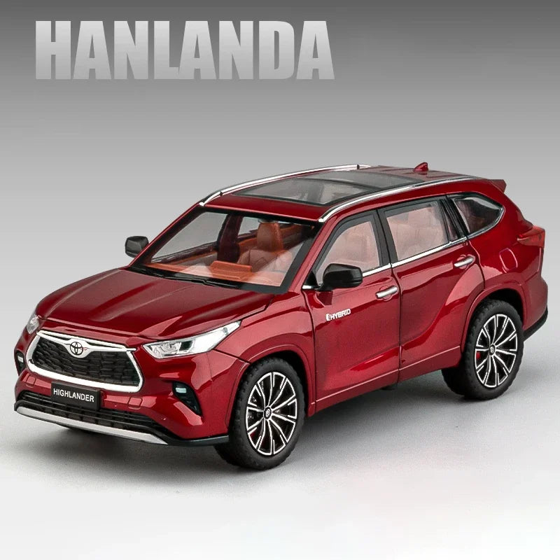1:24 Toyota Highlander SUV Diecast Model – Alloy Toy with Sound & Light